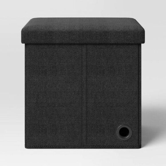 Room Essentials - Collapsible Dorm Single Storage Ottoman Black - Ro Black - Picture 1 of 3
